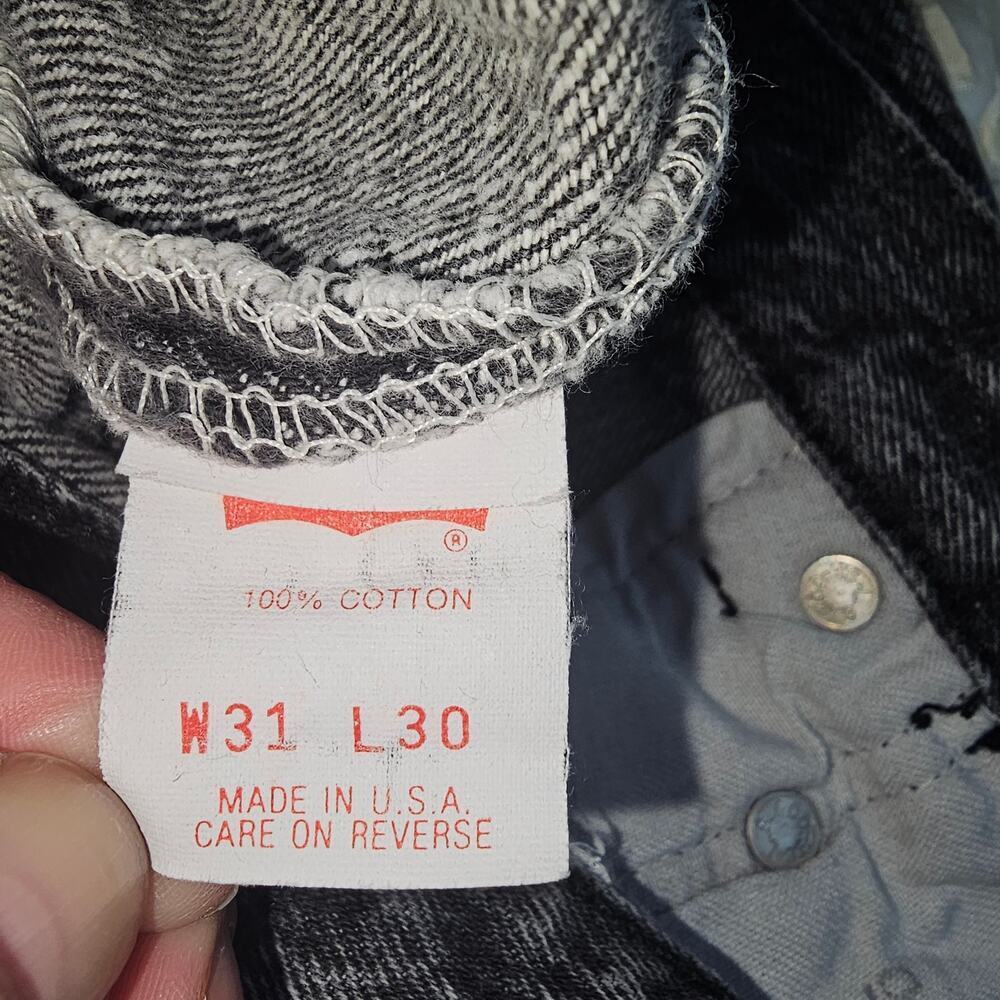 Levi's Vintage 90" 501 Straight Jean Faded Black size 31 - Picture 7 of 8